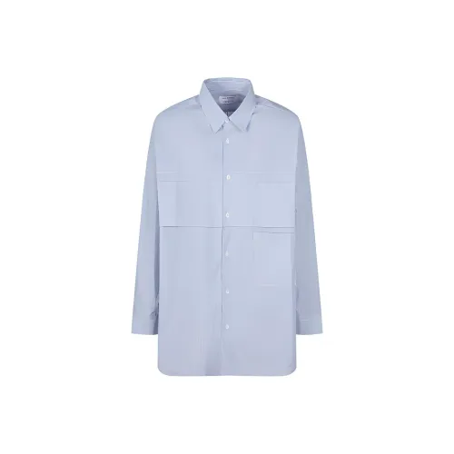 CROQUIS 982 Средне-синие полоски/Плед Мужские Рубашки