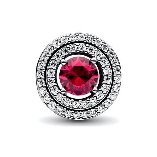 Pandora Стерлинговое серебро 925 пробы с искусственными драгоценными камнями, ювелирные аксессуары, розовый, женские