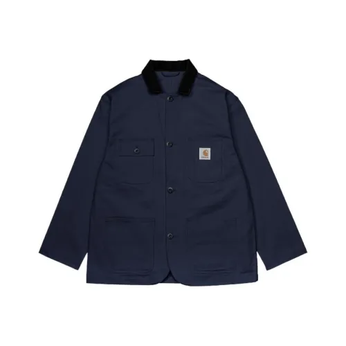 Carhartt WIP Куртка с откладным воротником свободный крой мужская синяя