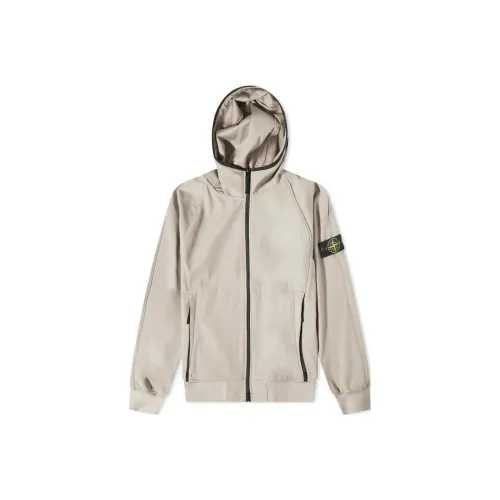 STONE ISLAND Светлая Мягкая Оболочка R Series Мягкая Оболочка Куртки и Пальто Мужской Голубой Серый