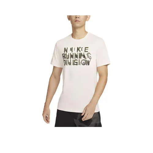 nike Dri Fit Бег Division T Shirt Мужской Бежевый