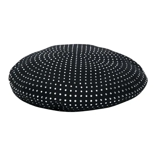 SAINT LAURENT Шерсть Кристальный Береты Женские Черный