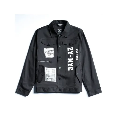 Zoo York Свободный крой Куртка Унисекс Черный