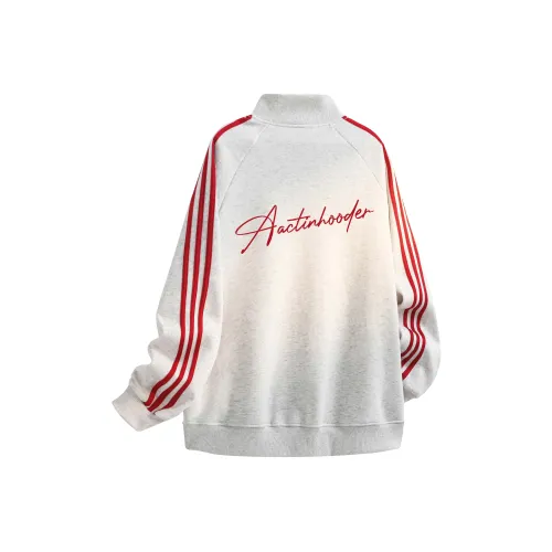 WARNING LIGHT Толстовка Унисекс Белый Фотиния Серый