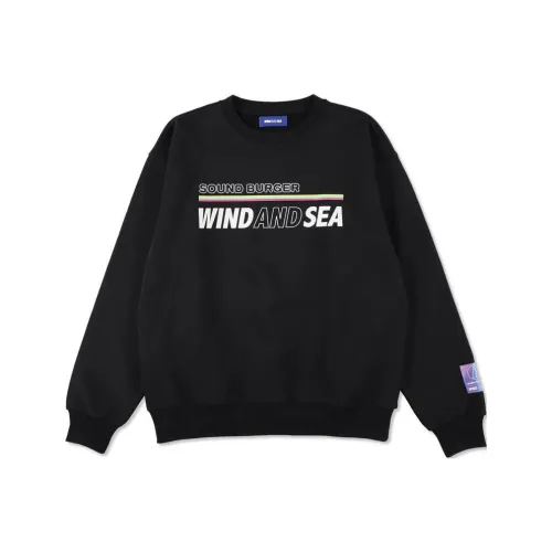 WIND AND SEA SS25 Sound Burger X WIND AND SEA Свитшот Унисекс Черный