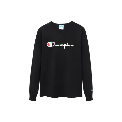 Champion Длинный рукав Т-рубашка США Унисекс Черный