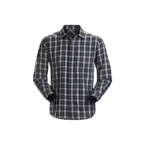 Arcteryx COVERT LT Рубашка Мужская Серо-клетчатая