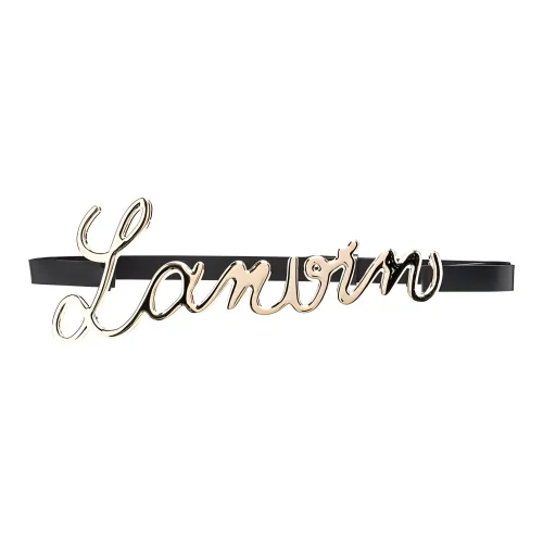 Lanvin Латунный Кожаный Ремень Черный Женский