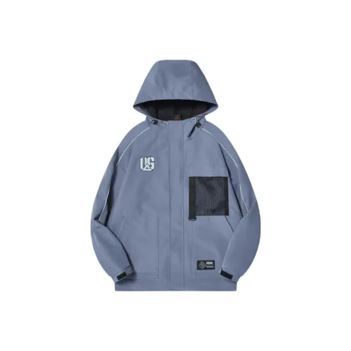 Пик Серый Синий Мужские Куртки