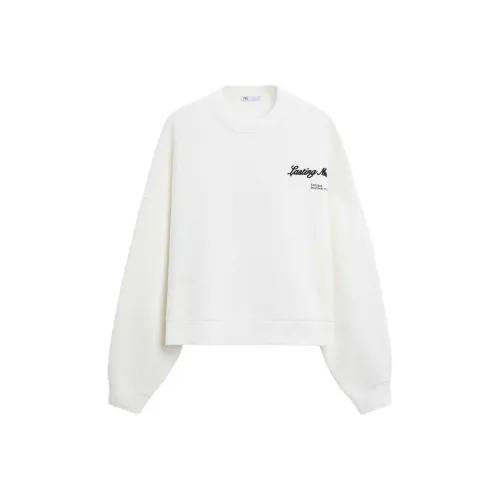 ZARA Белый Мужской Свитшот