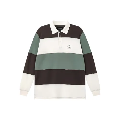 Toos. Белый Зеленый Пэчворк Мужская Поло