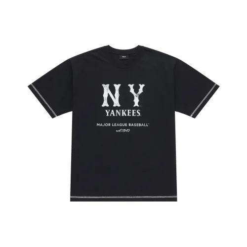 Mlb Base Logo New York Yankees Basic Collection SS25 T-Shirt Унисекс Черный
