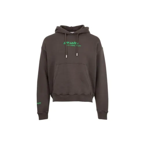 Off Белый Толстовка Мужской Кофе