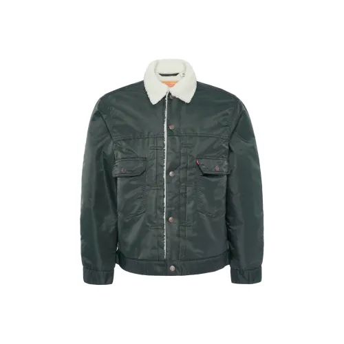 Levis Мужские куртки темно-зеленого цвета