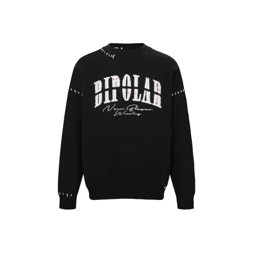 BIPOLAR Свитер Трикотаж Унисекс Черный Абрикос