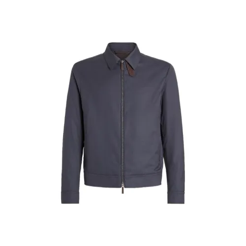 Ermenegildo Zegna Мужские куртки морского синего цвета