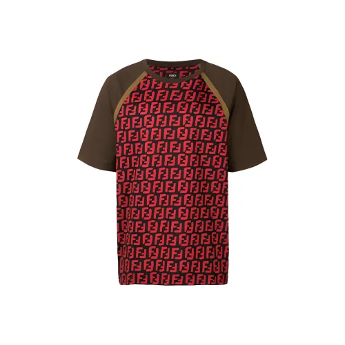 Fendi Черный Красный Мужская T-Рубашка
