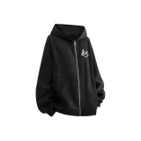 Чёрный кардиган с флисовой подкладкой