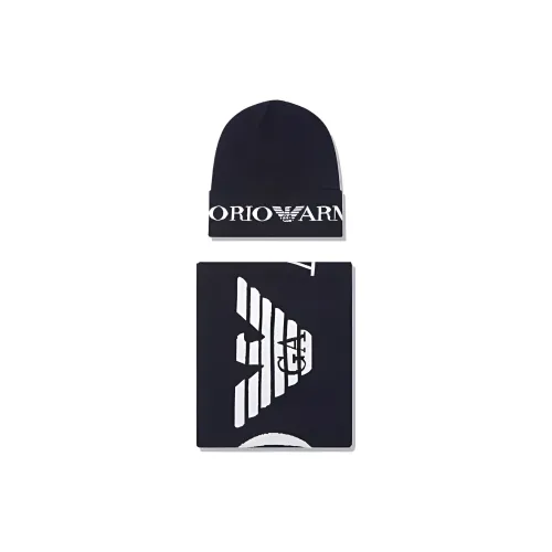 EMPORIO ARMANI Вискоза Полиамид Wool Beanies Детский Темно-синий