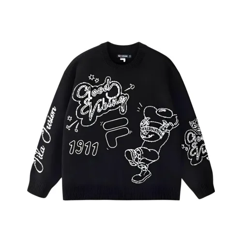 FILA FUSION FOB Series Трикотаж Унисекс Глубокий Черный