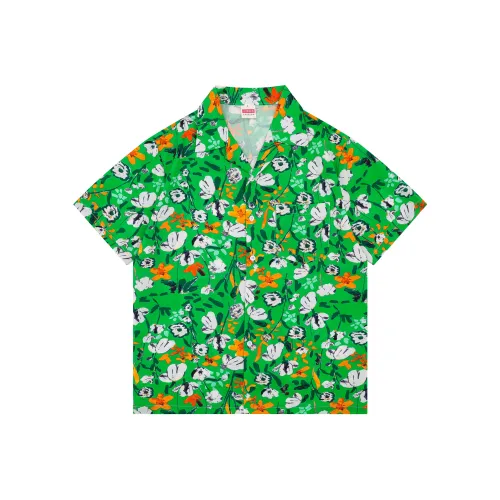 IXXAT Рубашка Унисекс Зеленая Дикая природа Цветочный дизайн Shadow