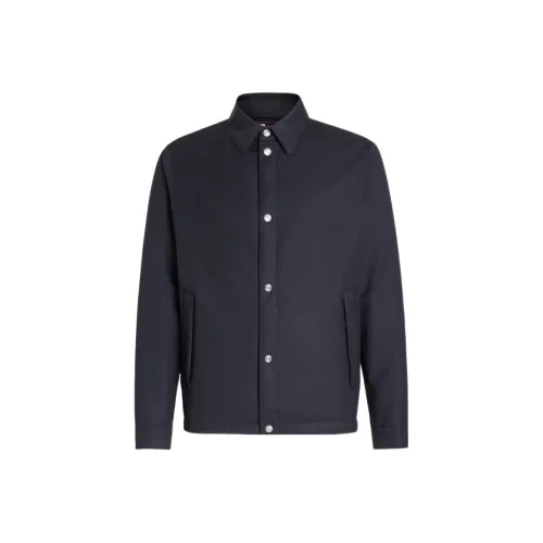 Ermenegildo Zegna Мужские куртки морского синего цвета