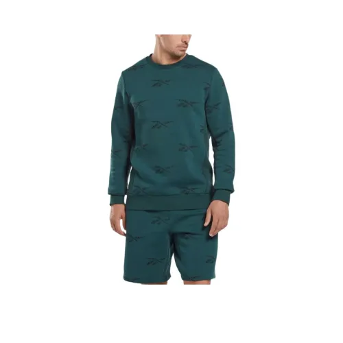 Reebok Толстовка Мужская Темно-Зеленая