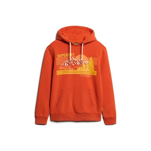 SUPERDRY Толстовка Мужская Ржаво-Оранжевая