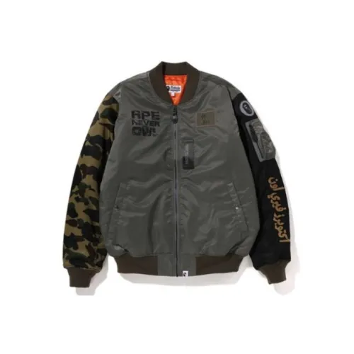 A BATHING APE x OVO совместный бренд Bape x OVO FW22 Куртки и пальто Мужской Зеленый