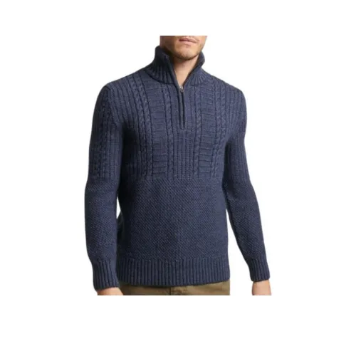 SUPERDRY Синий Мужской Трикотаж