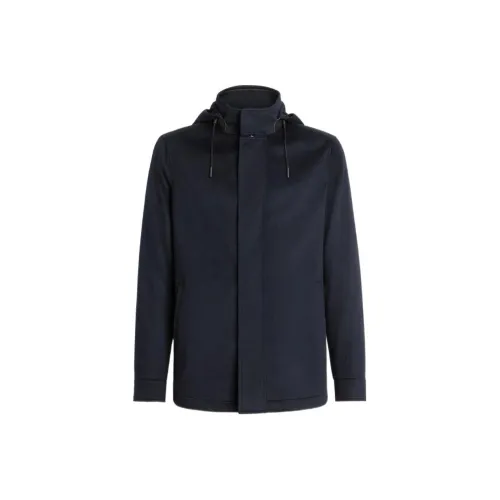 Ermenegildo Zegna Мужские куртки морского синего цвета