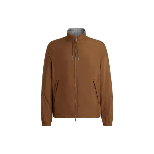 Ermenegildo Zegna Мужские куртки красного и коричневого цвета
