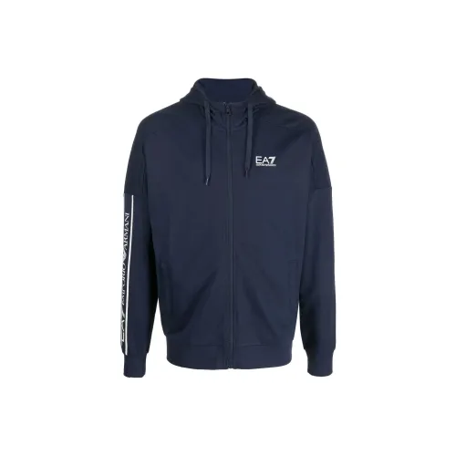 EMPORIO ARMANI EA7 Темно-синие мужские куртки