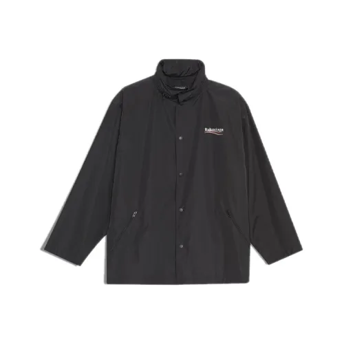 Balenciaga Водонепроницаемый и Ветрозащитный Ветровка Мужской Черный Свободный крой