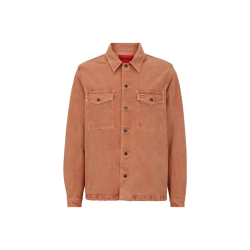 Hugo Boss Denim Jacket Men's Light Orange