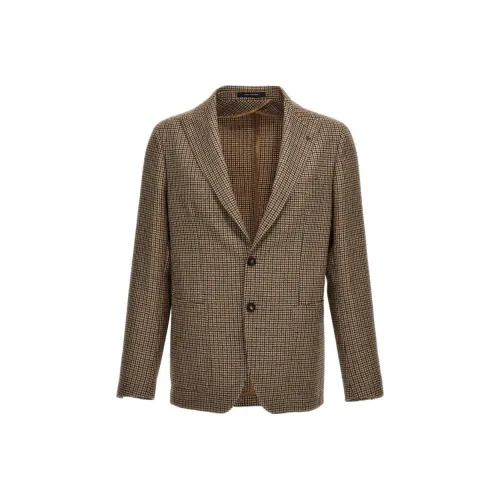 Tagliatore FW23 Бизнес-костюм Пальто Мужской Коричневый