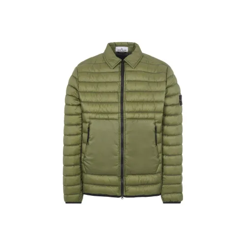 STONE ISLAND Зеленый Мужской Куртки