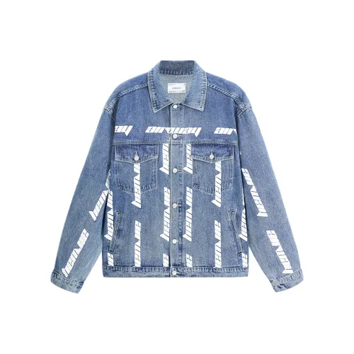AIRWAY Loose Fit Denim Jacket Unisex Blue AIRWAY Свободный крой Джинсовая куртка Унисекс Синий