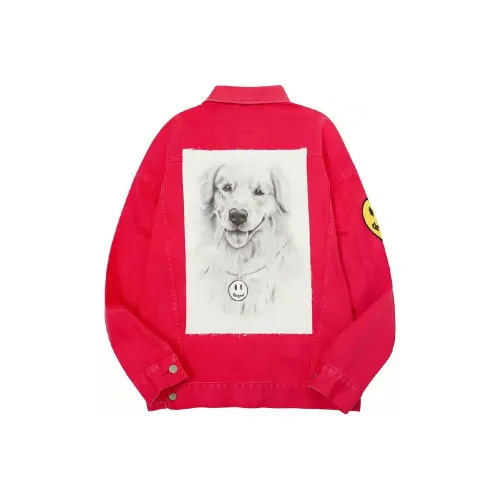 Drew House Smiley Collection Красный Унисекс Джинсовые куртки