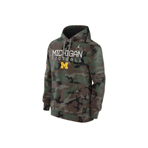 Jordan Michigan WolverinesCollege Клуб FW24 Толстовка Мужская Средний Оливковый