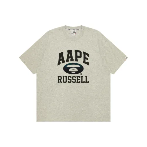 Aape x RUSSELL T Рубашка Мужская Серого цвета