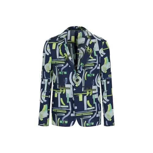 EMPORIO ARMANI Бирюзовый Мужской Деловой Костюм