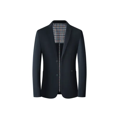 AQUASCUTUM Темно-синий Синий Мужской Деловой костюм