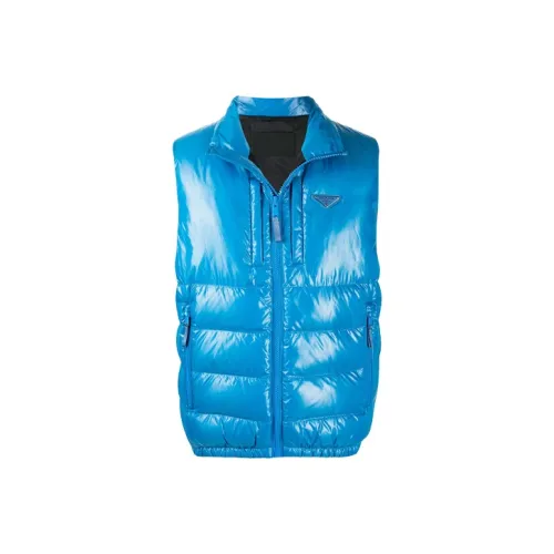 PRADA Синий Мужской Пуховый жилет