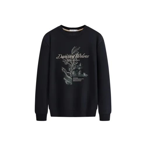 Dance with Wolves Толстовка Мужская Черная