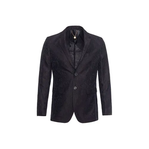 DAVID NAMAN Темно-синий Синий Мужской Деловой Костюм