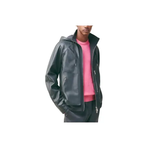 HERMES Мужские черные куртки