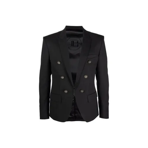 BALMAIN Бизнес-костюм пальто мужской черный