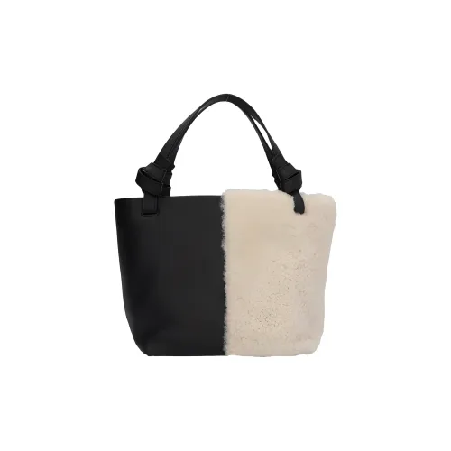 Staud Кожа с Овчина с Овчина Сумка через плечо Сумка Мини Женские Черный Белый