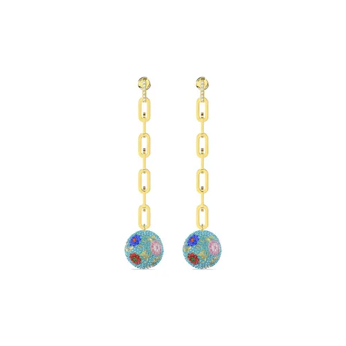 Swarovski Flower of Fortune Серьги из искусственного хрусталя с золотым покрытием, женские